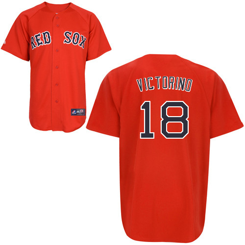 Shane Victorino #18 mlb Jersey-Boston Red Sox Women's Authentic Red Home Baseball Jersey